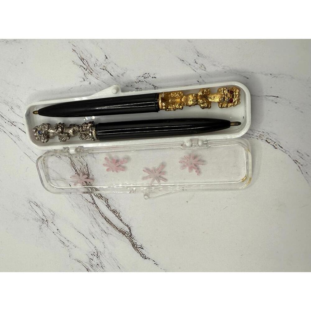 1950s Vintage Purse Mini Poodle Pen Set w/Case - Picture 4 of 8